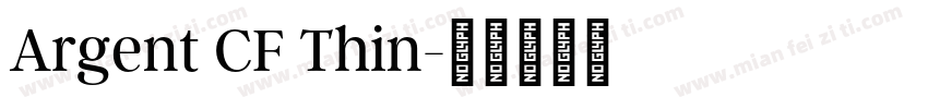 Argent CF Thin字体转换
